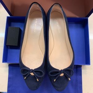Stuart Weitzman Gabby Flat, Nice Blue Suede,Size 9